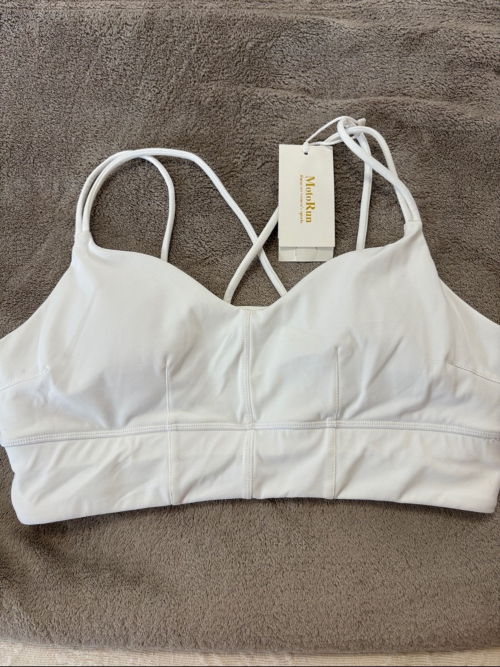 White Crossback Sports Bralette